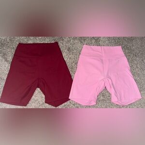 Women's Pink and Red Shorts